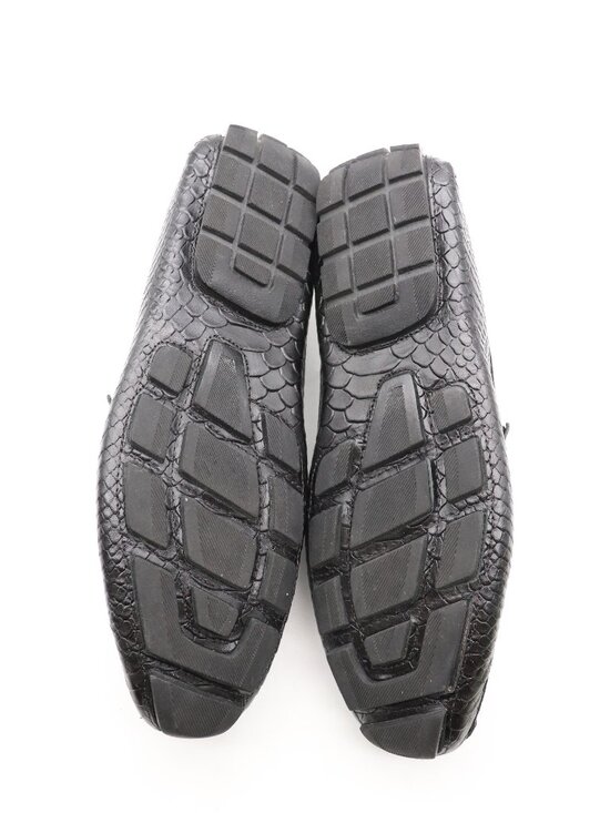 Donald Pliner Donniedrus Loafers Shoes Men\'s Size 9.5 M Black Leather Slip On